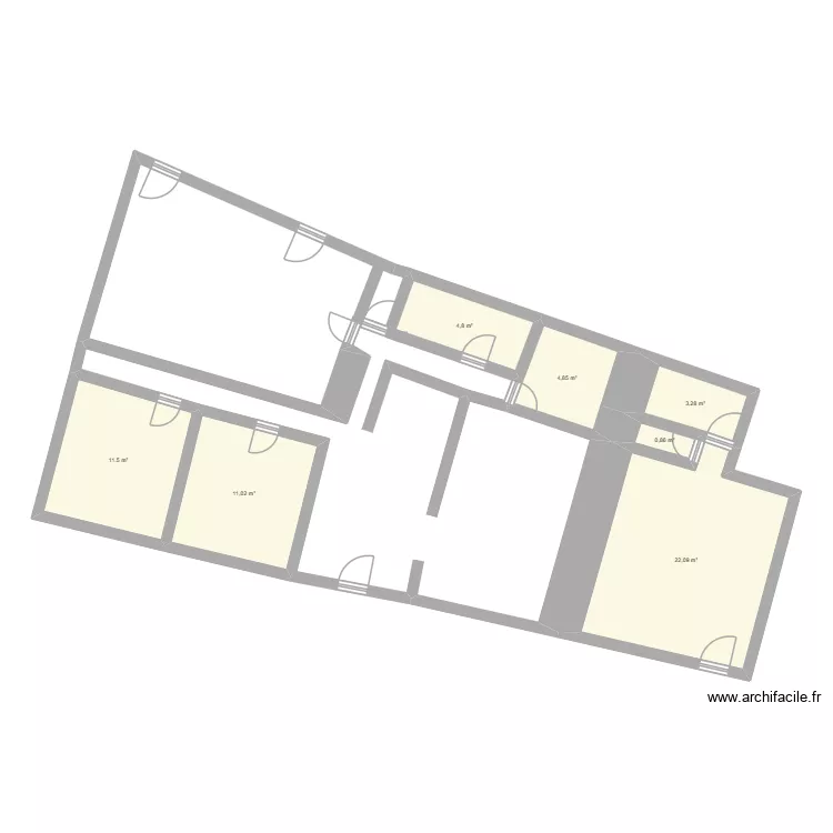 PLAN CLAQUE 1. Plan de 7 et 58 m² PLAN CLAQUE 1. Plan de 7 et 58 m²