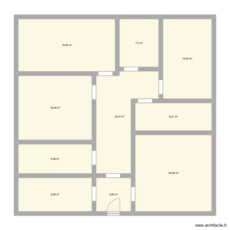 brouillon canda. Plan de 10 Pièces et 130 m²