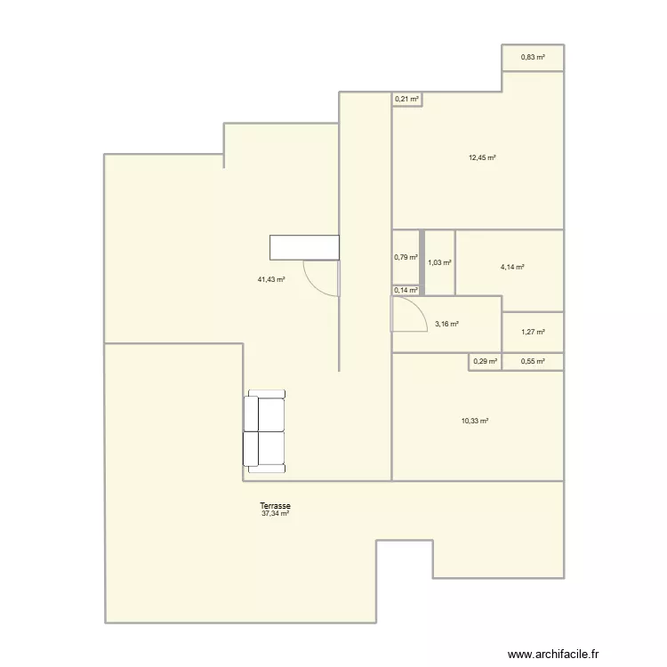 Futur appartement. Plan de 0 pièce et 0 m2 Futur appartement. Plan de 0 pièce et 0 m2