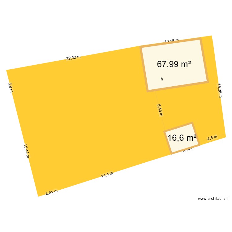 foreste cadastre. Plan de 2 pièces et 85 m2