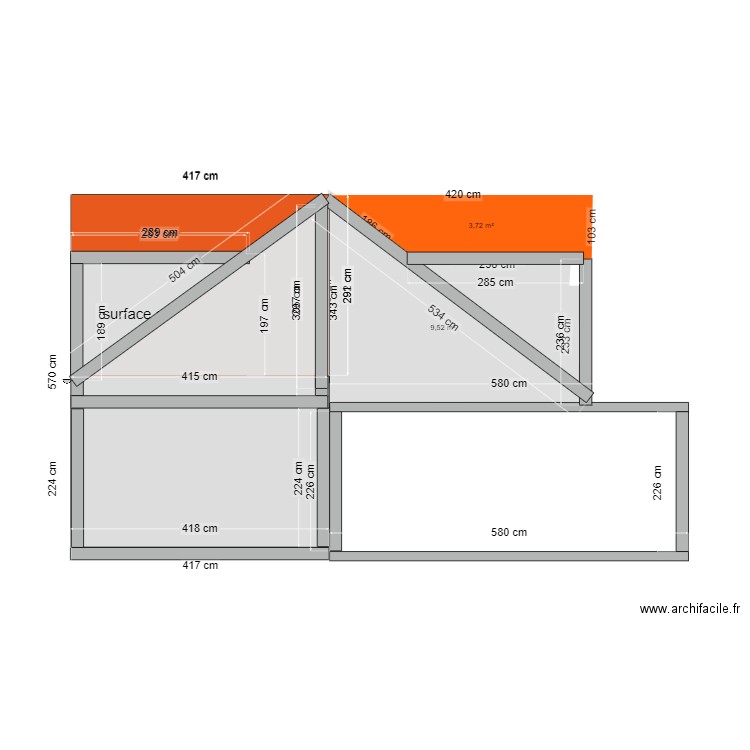 dépendance coupe ouest projeté v2. Plan de 0 pièce et 0 m2