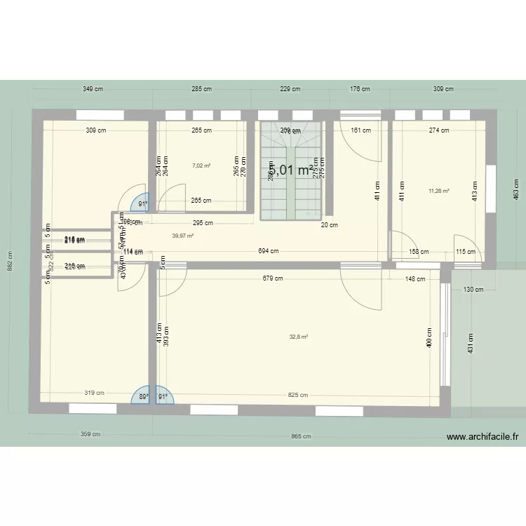 Maison Cruseilles. Plan de 