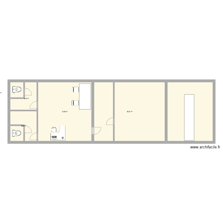 Plan Henri Boucher. Plan de 6 pièces et 146 m2