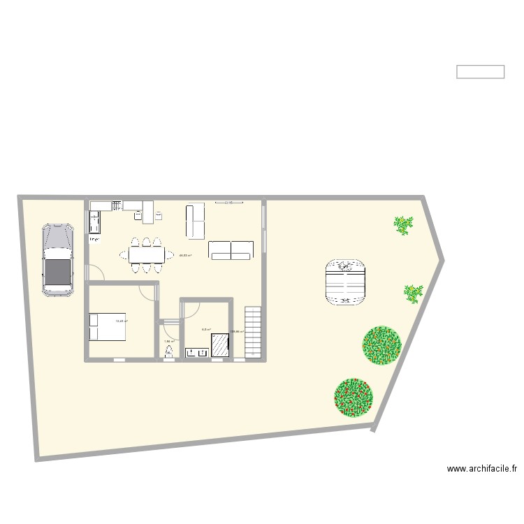 maison. Plan de 5 pièces et 227 m2