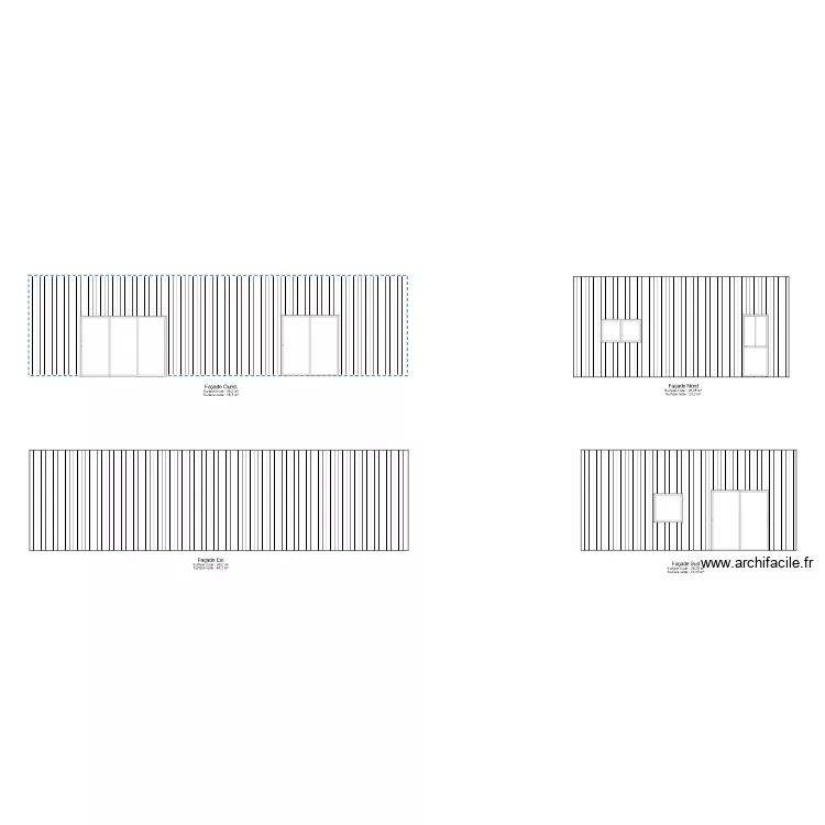 Fa&ccedil;ades Sarzeau V1 - 17/08/2024. Plan de 
