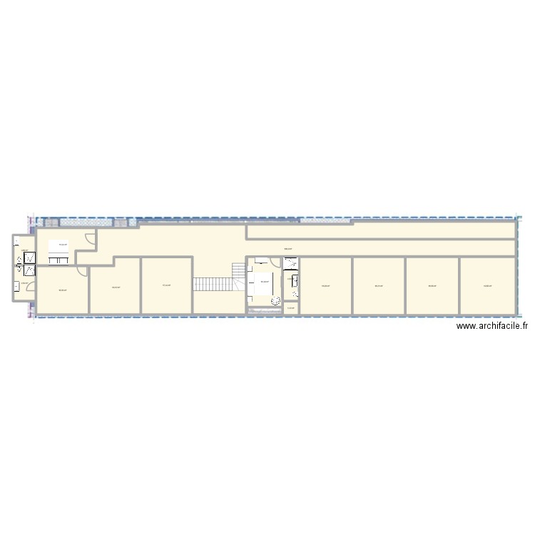 Loconville Gite 1er new. Plan de 14 pièces et 260 m2