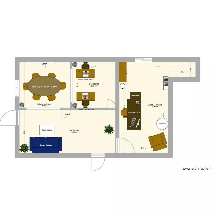 CABINET D\'AVOCATS MH. Plan de 4 et 46 m² CABINET D\'AVOCATS MH. Plan de 4 et 46 m²
