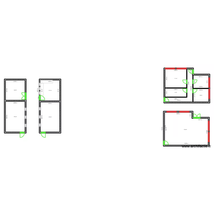 CES. Plan de 9  et 198 m²
