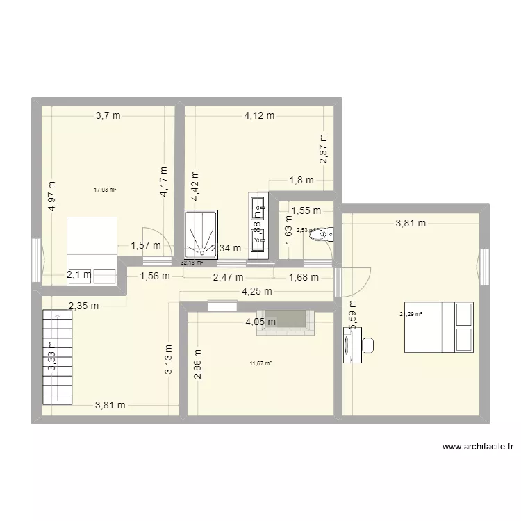Maison Lescarran Etage 18 05. Plan de 