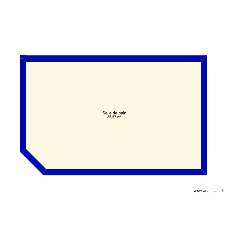 pamela. Plan de 1 pièce et 36 m2