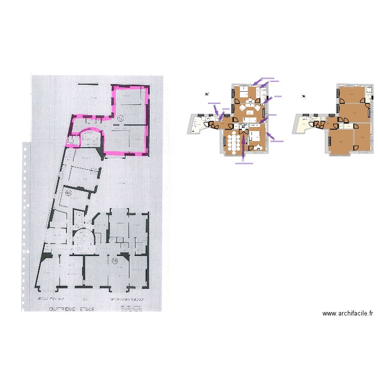 Montparnasse. Plan de 0 pièce et 0 m2