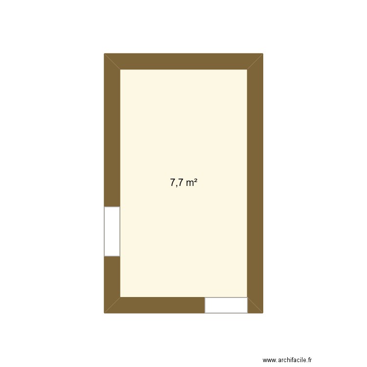 cuisine bahri. Plan de 1 pièce et 8 m2