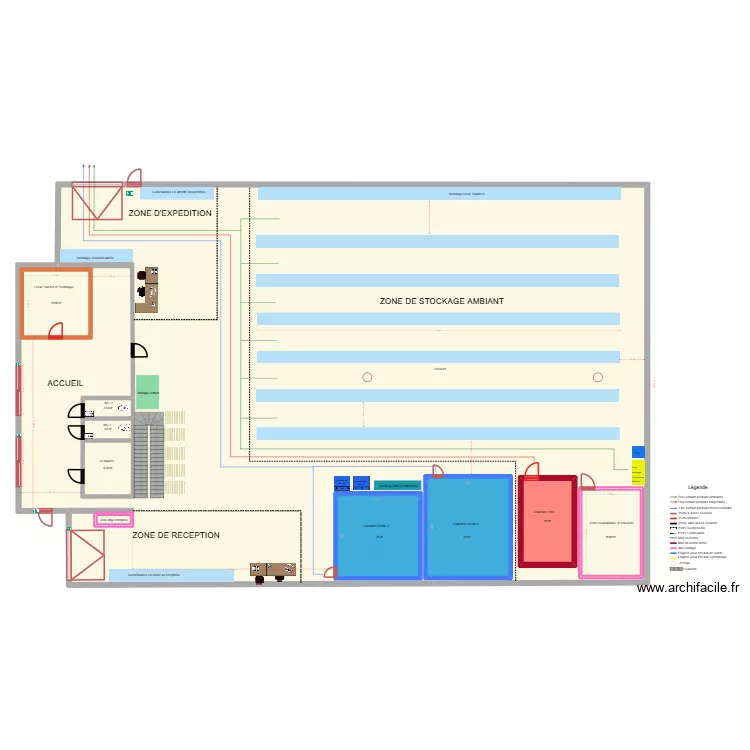 Plan des flux des produits sortants - RDC THERELYS REPARTITION. Plan de 10 et 976 m² Plan des flux des produits sortants - RDC THERELYS REPARTITION. Plan de 10 et 976 m²