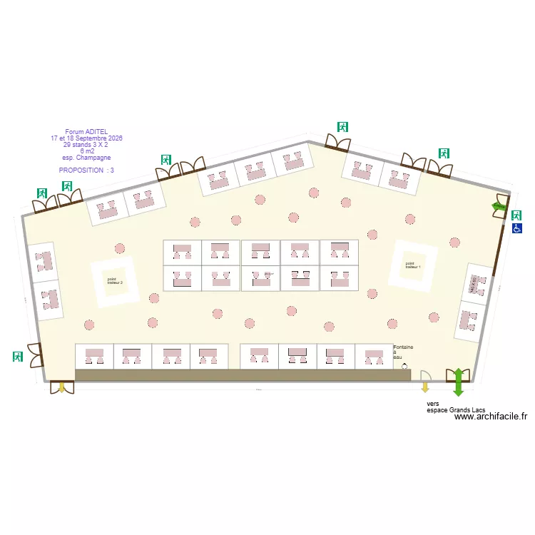 Forum ADITEL 17 et 18 Septembre 2026  espace champagne prop 3. Plan de 
