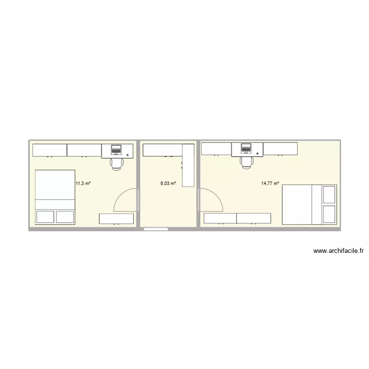 grenier 2 chambre. Plan de 3 et 32 m² grenier 2 chambre. Plan de 3 et 32 m²