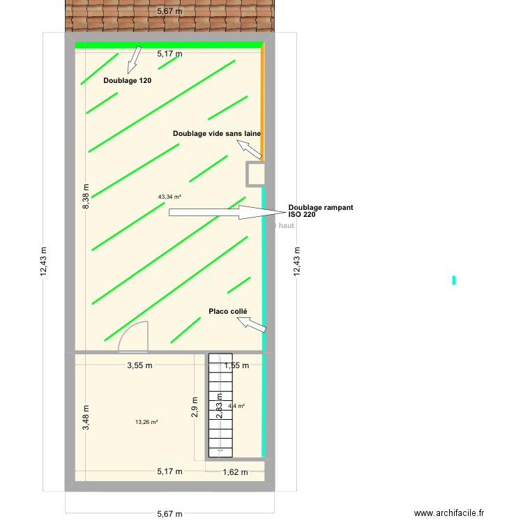 MANSSOUR placo. Plan de 16 pièces et 211 m2