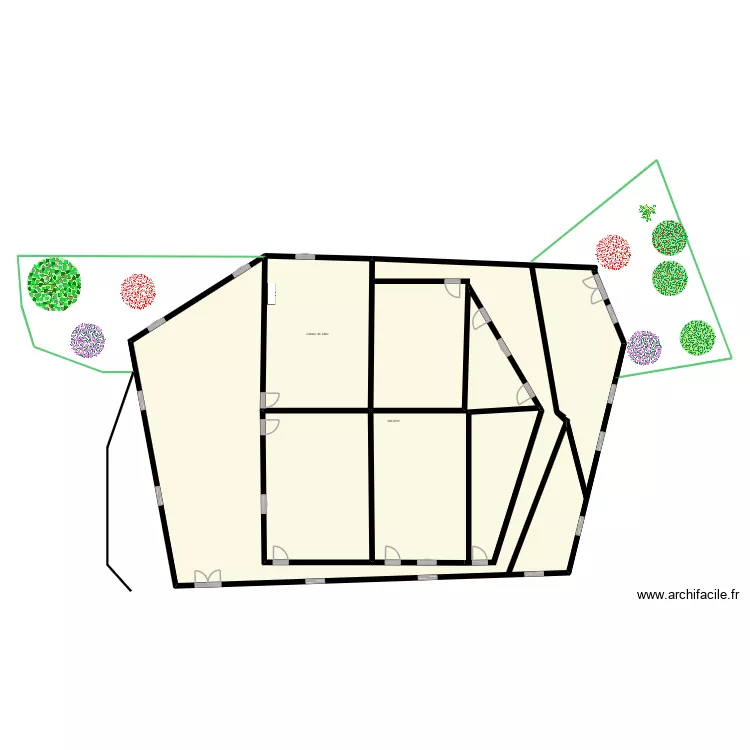Plan &eacute;cole. Plan de 3  et 395 m²