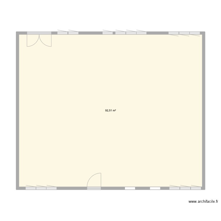 extension ferry. Plan de 1 pièce et 93 m2