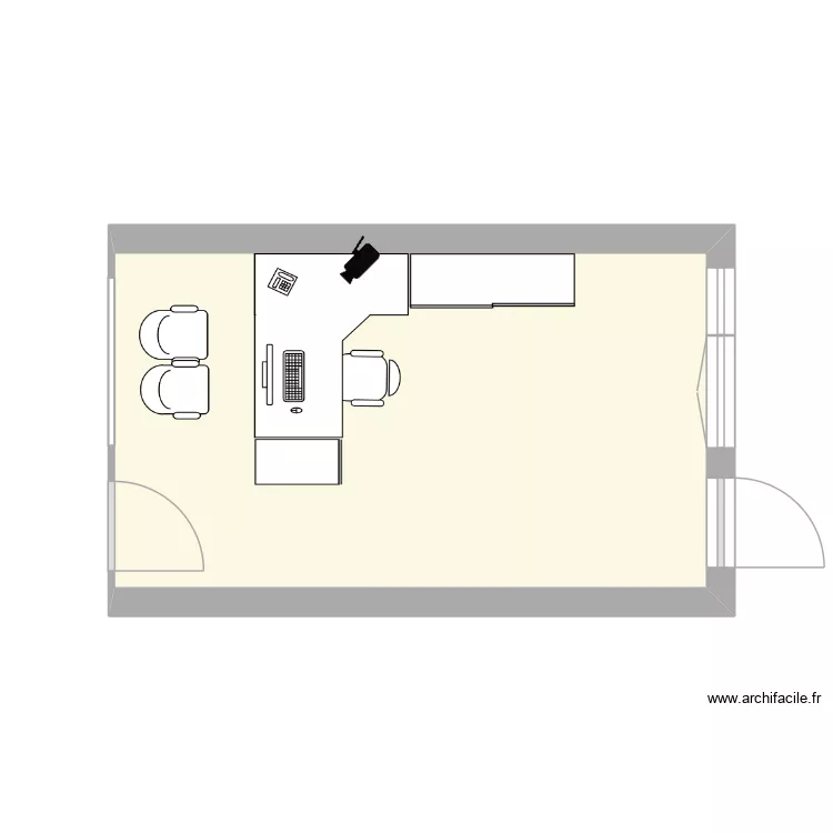 RIQUIER. Plan de 1 pièce et 16 m²