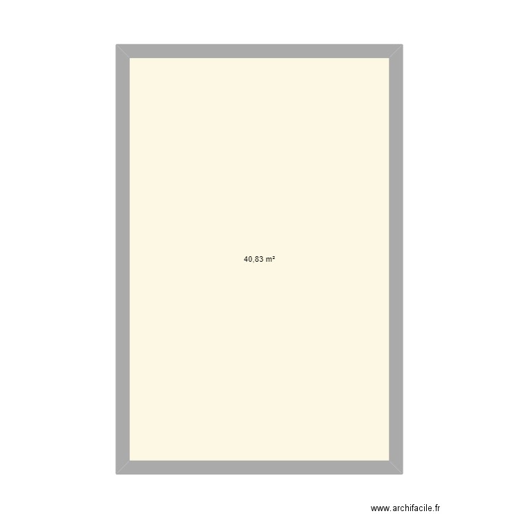 pièce de vie bourgonnière. Plan de 1 pièce et 41 m2