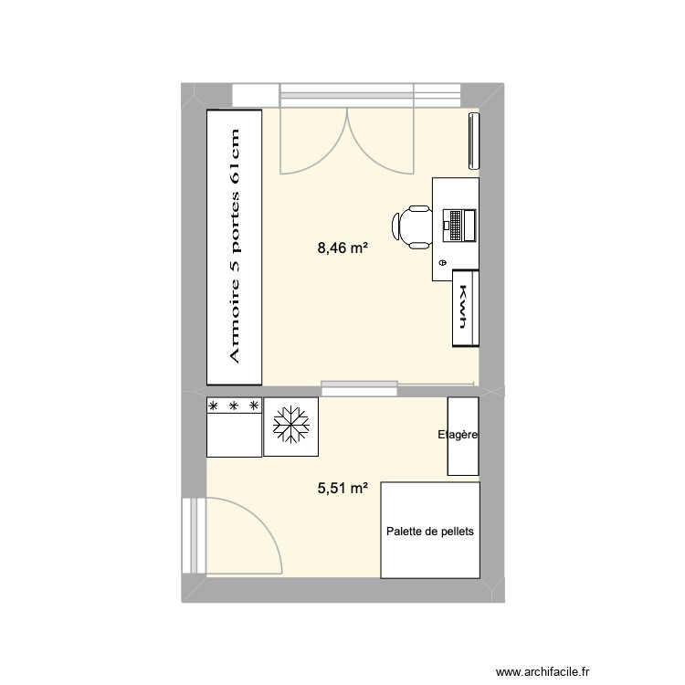 am&eacute;nagement garage version 2. Plan de 0 pièce et 0 m2
