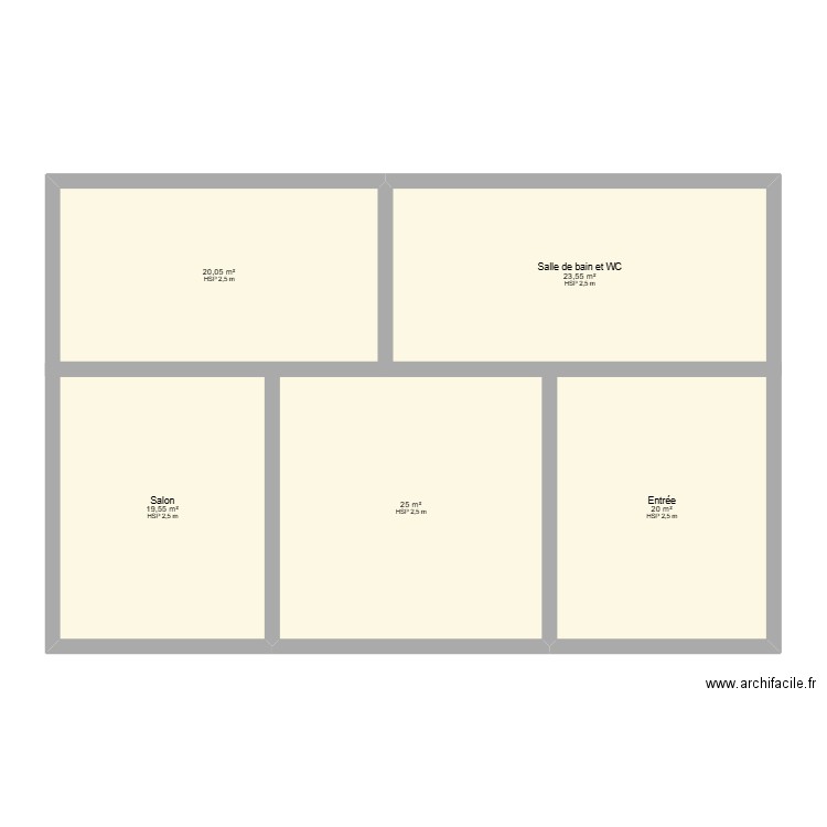 2.2. Plan de 5 pièces et 108 m2