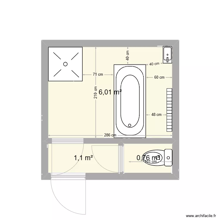 SDB ARIA DROITE 2. Plan de SDB ARIA DROITE 2. Plan de