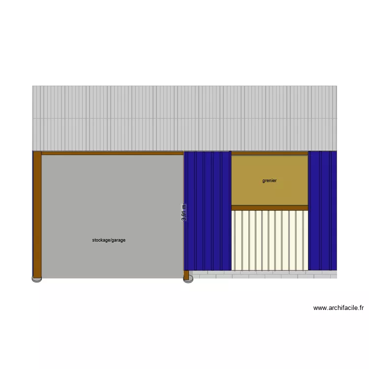 hangar face est avant. Plan de 