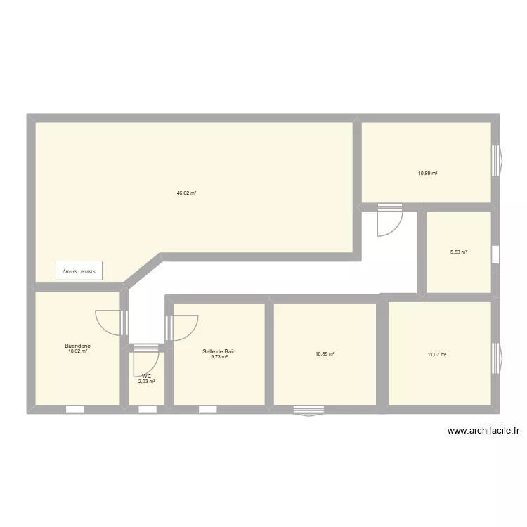 marcorignan. Plan de 9  et 103 m²