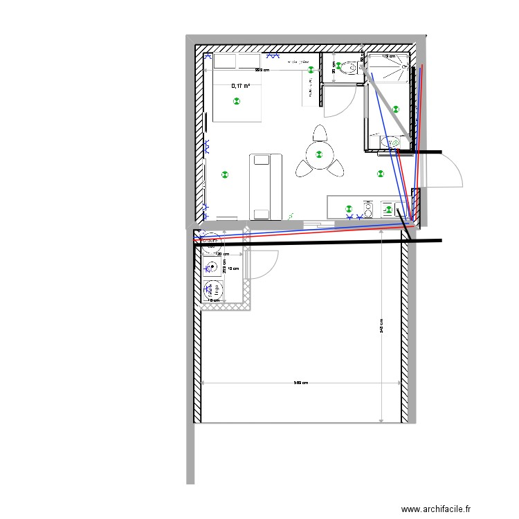 Amenagement grange. Plan de 1 pièce et 0 m2
