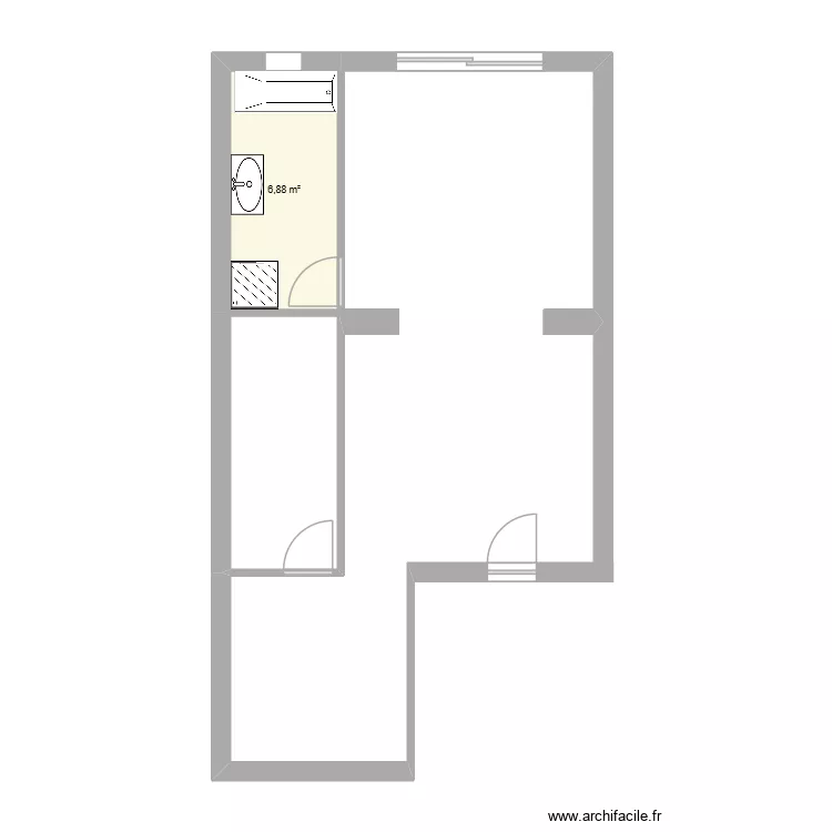 maison. Plan de 1  et 7 m²