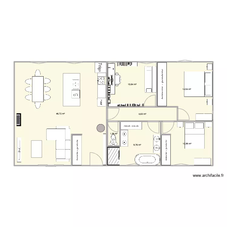 Plan 20. Plan de 7  et 99 m²