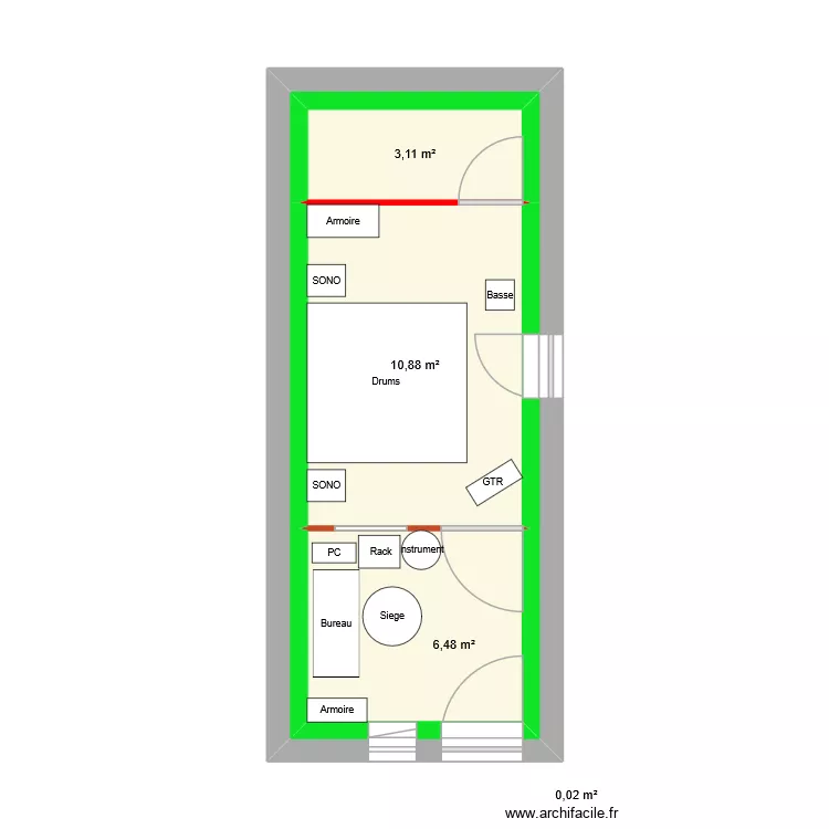 Garage buanderie out box. Plan de 4  et 46 m²