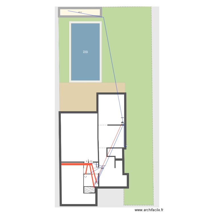 PORTUGAL. Plan de 1 pièce et 6 m2