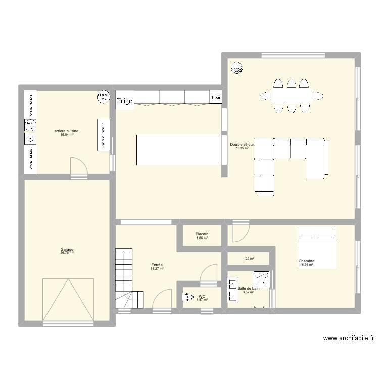 idée bas. Plan de 9 pièces et 159 m2