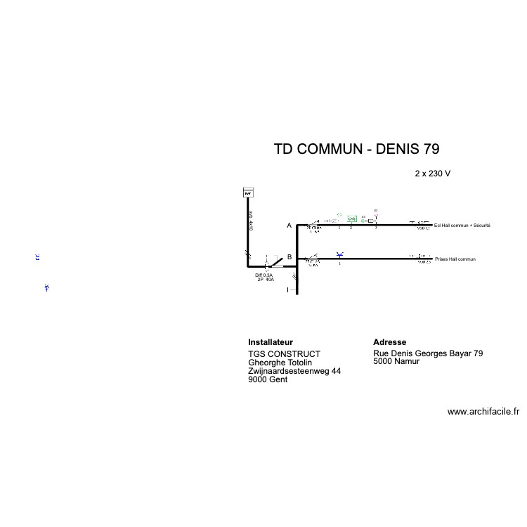 TD COMMUN - DENIS 79. Plan de 0 pièce et 0 m2