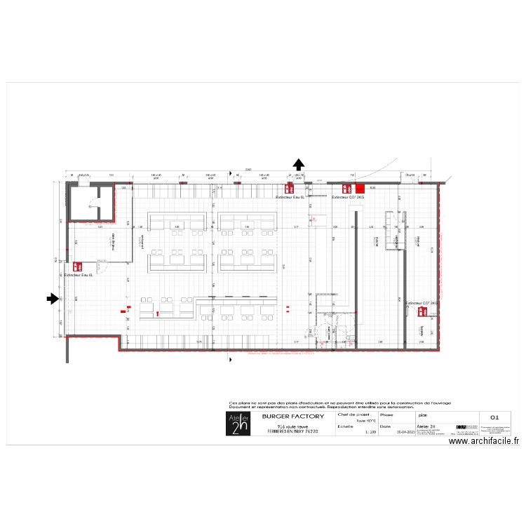Burger Factory Ferrieres en Bray. Plan de 0 pièce et 0 m2