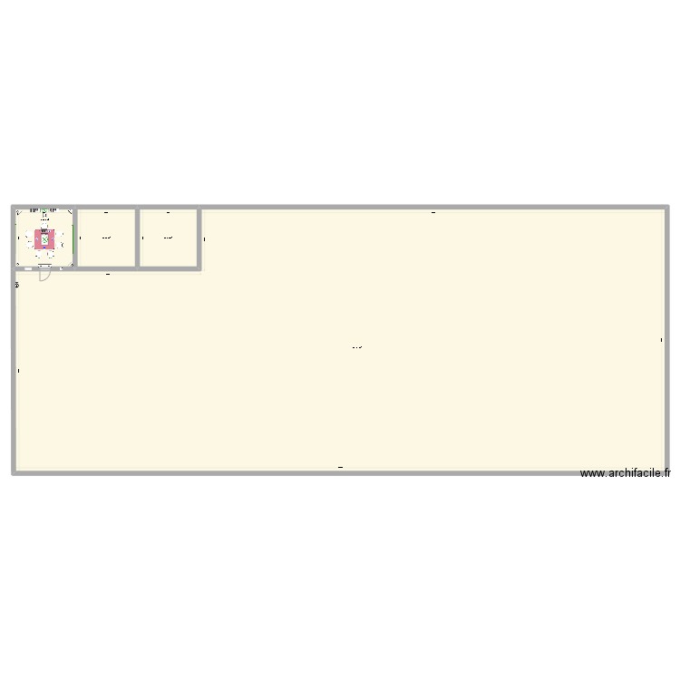 salle v1. Plan de 4 pièces et 1003 m2