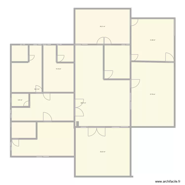 PLAN MAISON DU VILLAGE. Plan de 8  et 275 m²