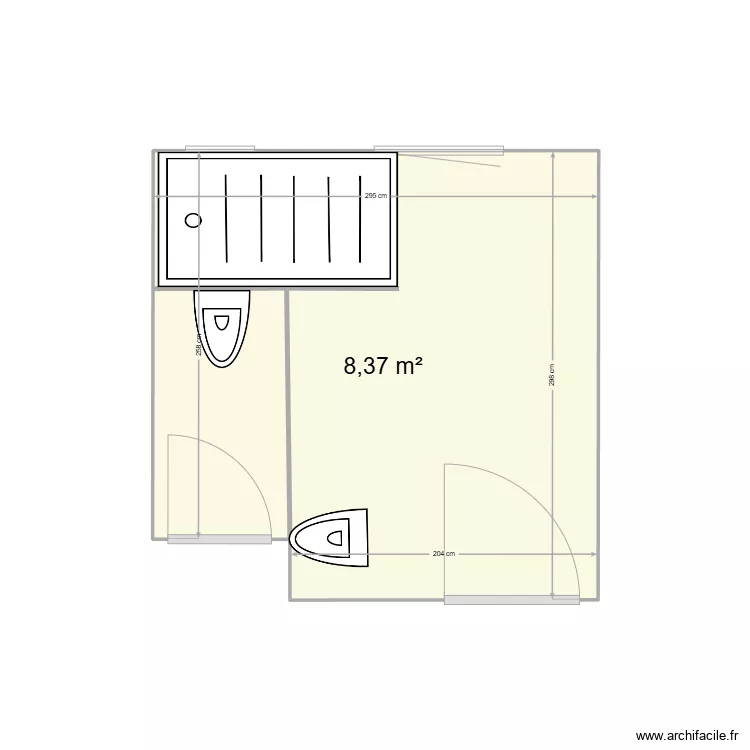 Salle de bain. Plan de 