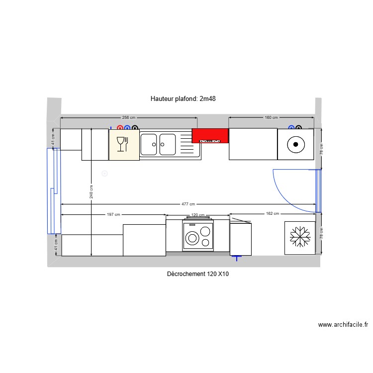 Cuisine Rossan_V1. Plan de 0 pièce et 0 m2