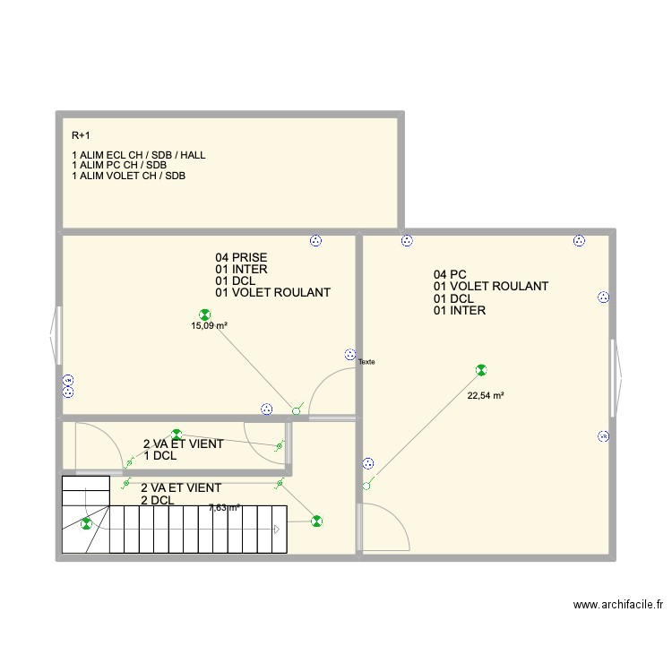 WASQUEHAL. Plan de 5 pièces et 59 m2