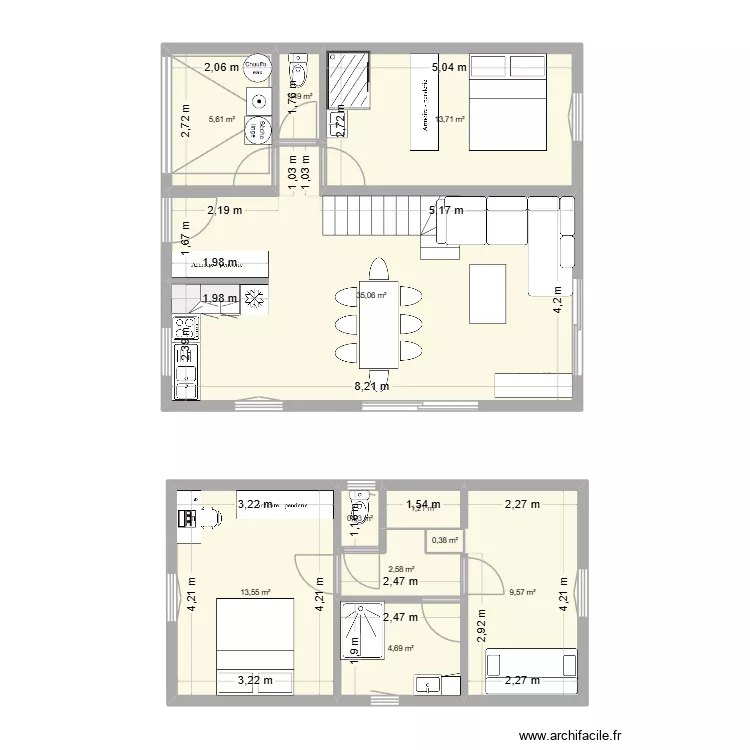 Nadège. Plan de 11 et 89 m² Nadège. Plan de 11 et 89 m²