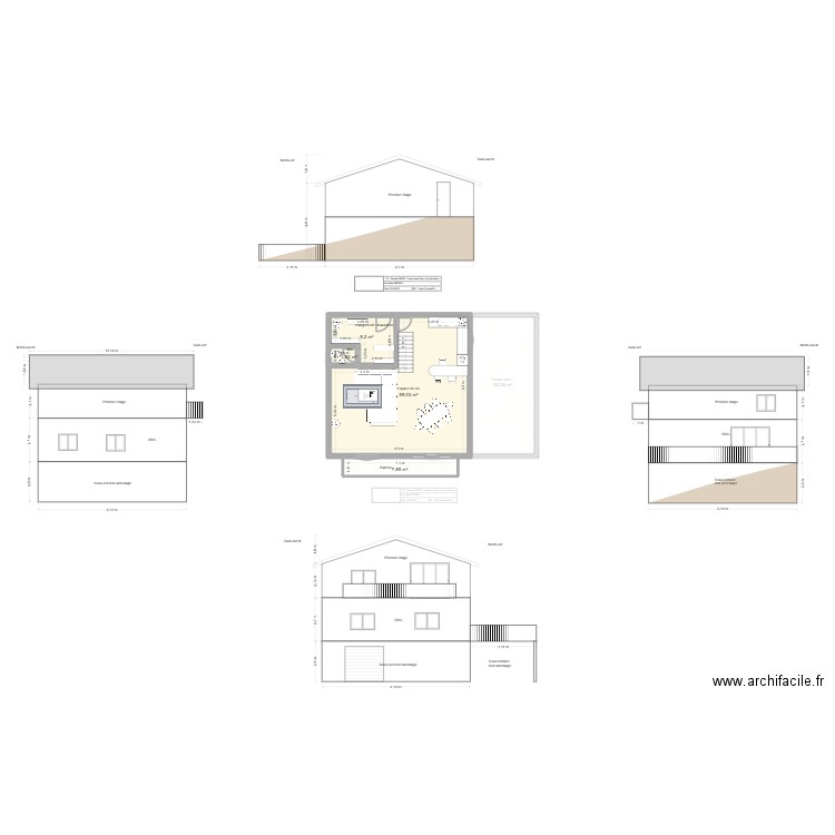 Montdenis. Plan de 15 pièces et 278 m2