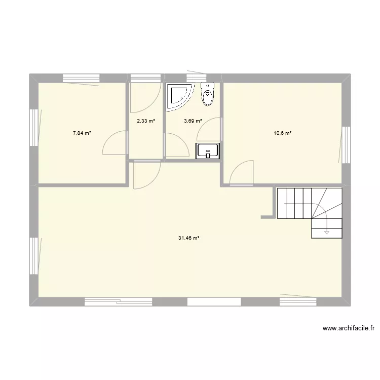 chaleau haut. Plan de 