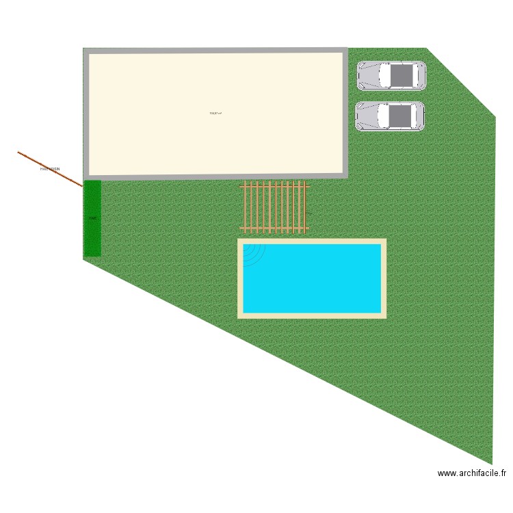 Belette. Plan de 1 pièce et 105 m2
