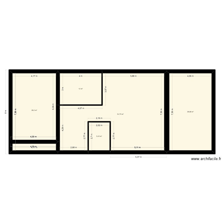 mathilde. Plan de 5 pièces et 131 m2