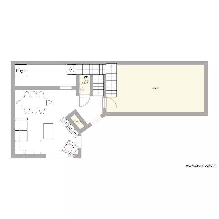 grande extension. Plan de 