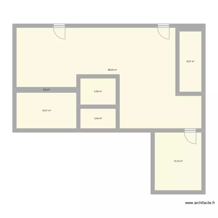 Local 15 poste. Plan de 7  et 97 m²