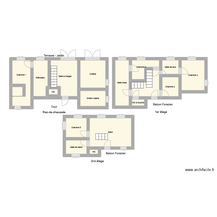 GR1339. Plan de 17 pièces et 69 m2